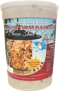 Pine Tree Farms Mealworm Banquet Wild Bird Classic Seed Log 72oz 08012 - Picture 1 of 1