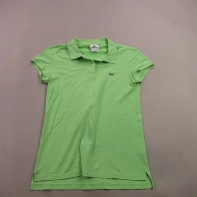 Рубашка женская Lacoste 36 поло с коротким рукавом для гольфа на открытом воздухе легкая зеленая - Изображение 1 из 4