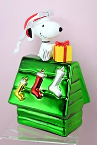 Snoopy Peanuts Punze Glas Weihnachtsschmuck - Bild 1 von 8