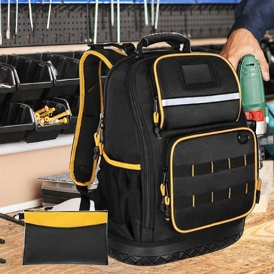 Tool Backpack Pouch Heavy Duty Tool Organizer Bag for Repairman Work Worker - Image 1 of 4