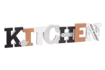 AD TREND Decorazione in Legno MDF e Ferro Kitchen 55 x 2,5 x 11 cm