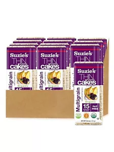 Suzie's Organic Multigrain Rice Cake Thins | Pack of 12 | Low-Calorie Snack - Picture 1 of 5