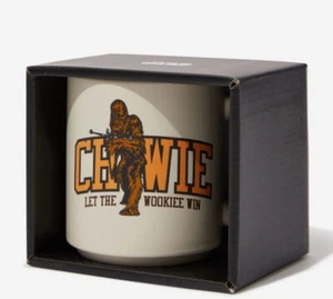 BNIB Disney Star Wars Chewbacca ‘Chewie, Let The Wookie Win Stoneware Mug Cup - Picture 1 of 2