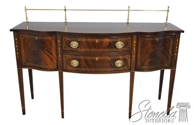 L65473EC: STICKLEY Inlaid Mahogany Brass Gallery Sideboard - Image 1 of 4