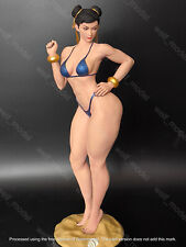 Estatua Personalizada de Bikini Chun-Li 1/4 se adapta a Street Fighter Figura Sexy Pintada