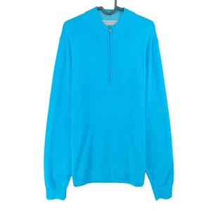 Adidas Adipure Golf Azul Claro Media Cremallera Lana Algodón Jersey Talla M - Imagen 1 de 10