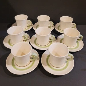 Juego de tazas de loza floral franciscana MCM platillo cerámica mediados de siglo años 70 - Imagen 1 de 3