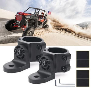 2x UTV LED Flag Whip Light Bar Mount 1.75" Bracket For RZR 4WD ATV Rollbar Cage  - Picture 1 of 12