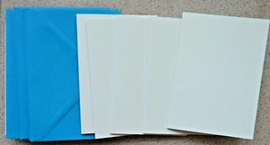 10 Blancos de Tarjeta Blanca Suave 150 x105mm con Kaskad Kingfisher Azul Envs NUEVO - Imagen 1 de 1