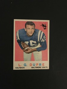 1959 TOPPS FOOTBALL SUPER HIGH GRADE SET BREAK #163  L.G. DUPRE    NM-MT+