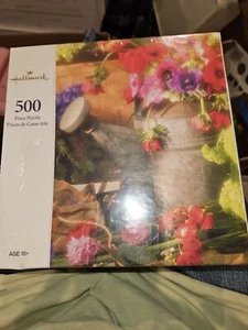 500 pc Hallmark Watering Can Garden Flowers Spring Floral Jigsaw Puzzle ~NEW - Picture 1 of 3