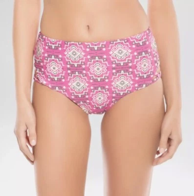Women's Tori Praver Magenta Haze High Waist Swim Seafoam Bottom Pink Size XS  - Image 1 of 4