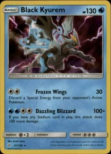 2x (SM12-061) Black Kyurem (Rare Holo) Pokemon Cosmic Eclipse Card # 61 - Picture 1 of 1