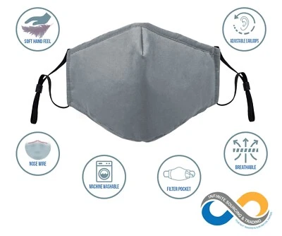 Face Mask, Mask with Nose Wire, Cloth Face Mask, Reusable & Washable Face Mask - Image 1 of 4