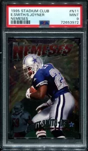 PSA 9 MINT 1995 STADIUM CLUB NEMESES EMMITT SMITH / SETH JOYNER #N11 53972 DB174 - Picture 1 of 1