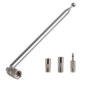 FM Radio Male F Telescopic Aerial Antenna Adapter for Hitachi hi-fi DAB Radio - Foto 1 di 10