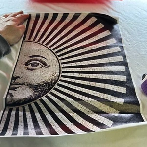 Gestreifte Sonnenleinwand zum Einrahmen 12" mal 16" (kein Rahmen) - Bild 1 von 4