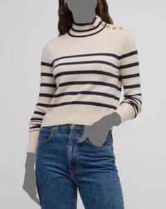 Suéter MARCO Mujer Marfil Encogido Mariner Cachemira Cuello Alto Talla S - Imagen 1 de 2