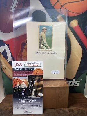 1919 Chicago Black Sox Eddie Cicotte Signed Index Cut Auto JSA LOA T206 Card - Image 1 of 4