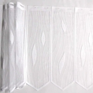 Scheibengardine 150cm - 50cm hoch mit Tropfen in Weiß - Bild 1 von 5