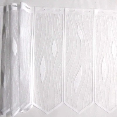 GARDINEN RÖTTGER Scheibengardine 150cm - 50cm hoch mit Tropfen in Weiß