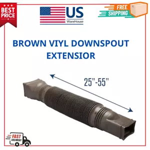 55 in. Brown Vinyl Downspout Extension – Flexible and Durable - Picture 1 of 5