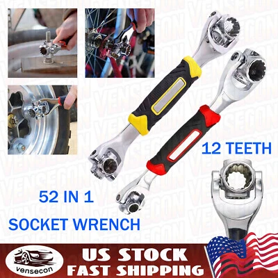 52 in 1 Universal Wrench Multi-Function Socket Tiger Spanners Adjustable Tools