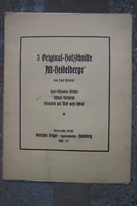 3 original holzschnitte alt heidelberg paul meurer karl theodor brücke schloß - Bild 1 von 5