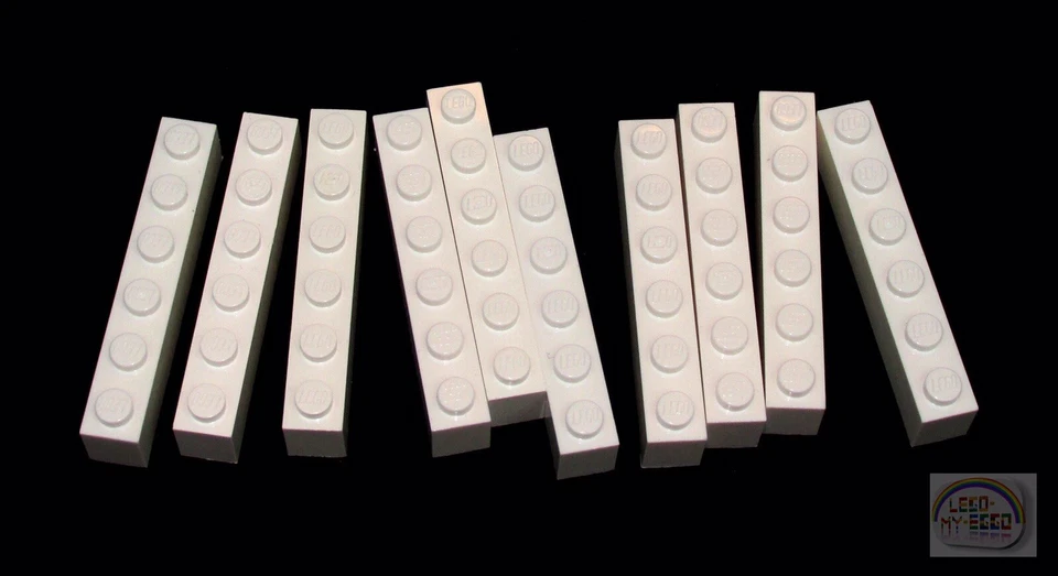 LEGO Part 3009 Brick 1 X 6 White 1x6