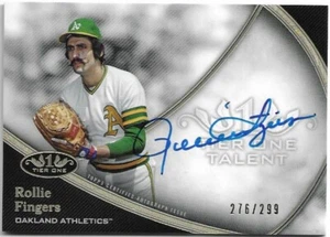 2020 Topps Tier One ROLLIE FINGERS Auto /299 - Picture 1 of 2