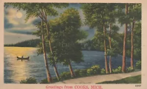 Grüße von Köchen, Michigan - gepostetes Leinen - Bild 1 von 3