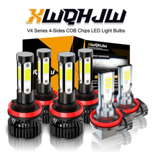 For 2007-2018 Nissan Altima Led Headlight Hi/Low Fog light bulb Kit 6000K White - Picture 1 of 12