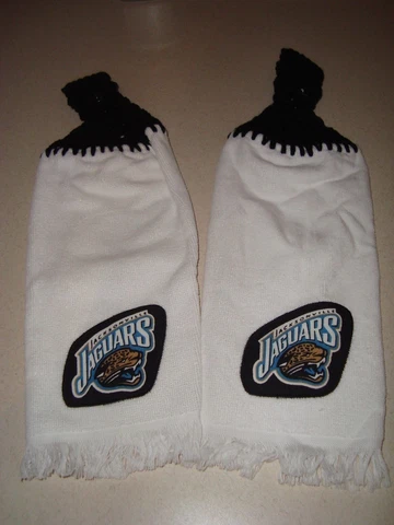 Jacksonville Jaguars Set of 2 Crochet Handmade Kitchen Fridge Golf Bar Towel NEW Cover