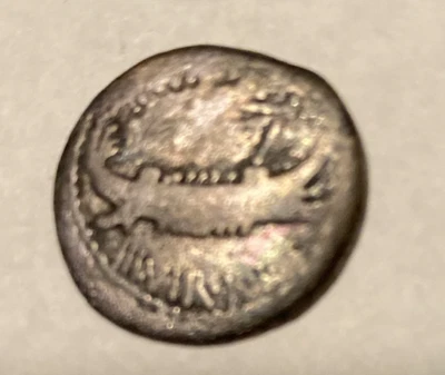 Mark Anthony  Ancient Silver Denarius Coin - Image 1 of 4