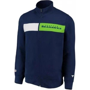 Fanatics Seattle Seahawks NFL Iconic Past & Present fleece Track Jacket - RRP £6 - Picture 1 of 8