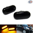 2x Black Lens Side Indicator LED Repeater Light For Nissan 350Z Cube Micra Note