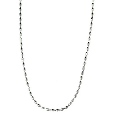 Oval Bead Ball Chain Surgical Stainless Steel 15-30 inch 2.4mm Hypoallergenic - Image 1 of 4