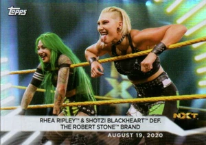 2021 Topps WWE Women's Division #59 Rhea Ripley & Shotzi Blackheart def. - Picture 1 of 2