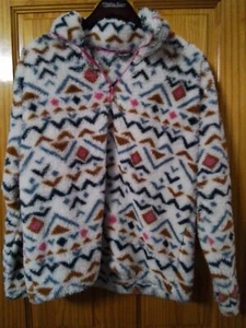 Eddie Bauer Womens Size Large 1/4 Zip Fleece See Video Tribal Aztec Geometric - Picture 1 of 3
