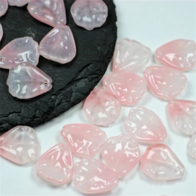 100 Carnation Flower Petal Beads Lampwork Glass 15x18mm Choose Color DIY Earring - Image 1 of 4