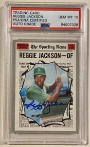 1970 Topps REGGIE JACKSON All-Star Signed Baseball Card 459 PSADNA Auto Grade 10 - Picture 1 of 4