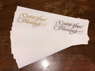 10 Mrs Grossmans Count Your Blessings Stickers Religious Words Prayer Words  - Image 1 of 4