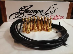 NEW George L 155 Pedalboard Effects Cable Kit XL .155 Black / GOLD - 20/20 - Picture 1 of 1