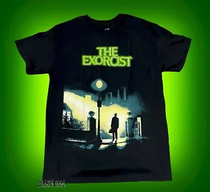 New The Exorcist Glow in the Dark 1973 Horror Movie Black Mens Vintage T-Shirt - Picture 1 of 1