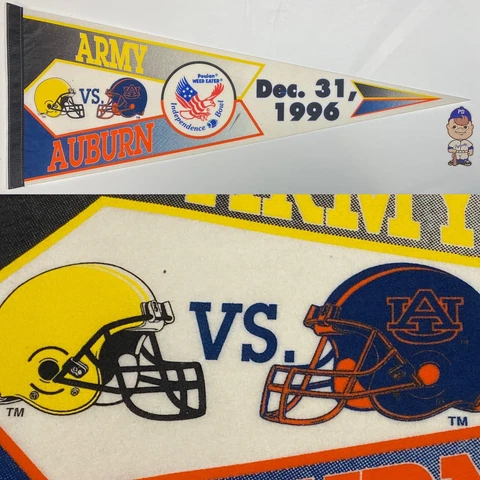 1996 Auburn Tigers Army Football University Pennant 12x30 Independence Bowl Cover