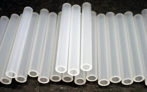 Thick-Wall Poly Tubing 3/8" OD x 1/4" ID x 3.25" L, Plastic Tube Pipe, Lot of 20 - Picture 1 of 12