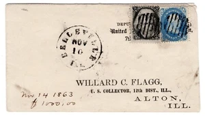 #73 Black Jack #63 Belleville IL (Saint Clair) - Alton IL 1863 - Picture 1 of 3