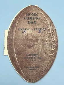Programma souvenir calcio 1925 Simpson College vs Parsons College Homecoming! - Foto 1 di 13