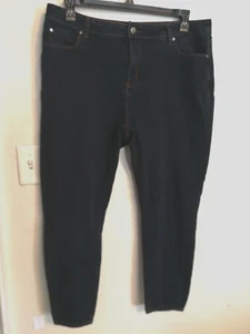 Tahari Damen Jeans 18W Plus Dunkelblau Ankle Stretch Denim Taschen Freizeit Büro - Bild 1 von 5
