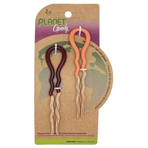 GOODY Planet French Hair Pins - 2 Pack, Orange & Maroon - Made from Eco-Friendly - Picture 1 of 12
